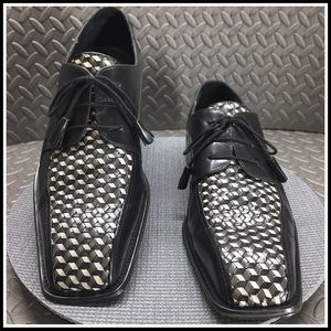 GIORGIO BRUTINI |Woven Genuine Leather Dress Derby